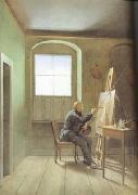 Georg Friedrich Kersting Friedrich Painting in his Studio (mk10) oil on canvas